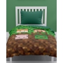 Kids bed cover with Minecraft design K073