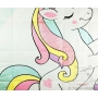 Quilted bed cover for girls with unicorn  