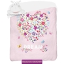 Flower heart bedspread glowing in the dark 140x195, pink