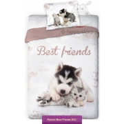 Dog and cat Best Friends kids bedding 140x200 or 150x200