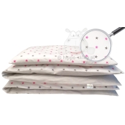 Baby bedding pink & gray stars,  Be baby,100x135 or 90x120