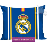 Pillow cover with the Real Madrid logo 70x80 cm, navy blue