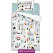 Baby bedding with small town