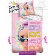 Brocade Barbie bedding with glitter 140x200 or 150x200, pink