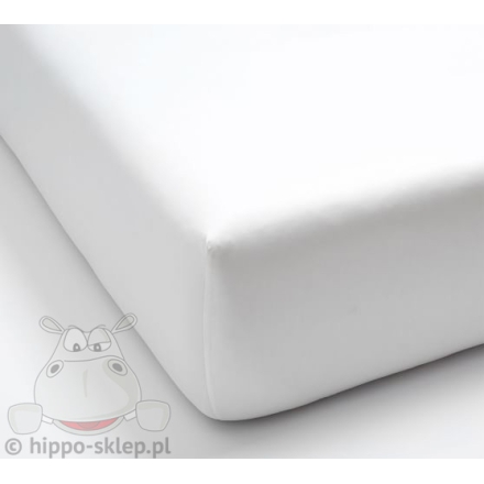 White jersey fitted sheet 80x160 or 90x200 cm
