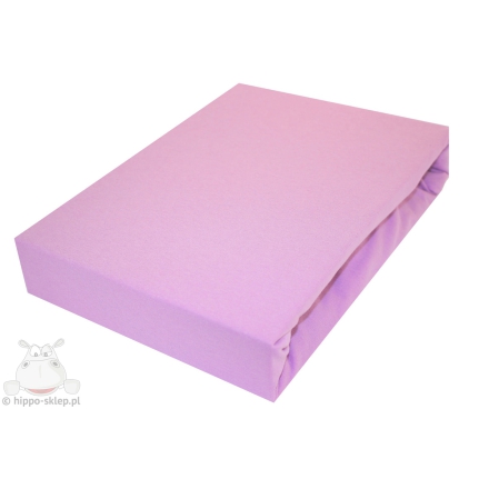 Jersey fitted sheet, pale pink 90x200 or 140x200