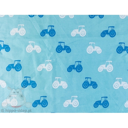 Cotton flat sheet with tractors for boys