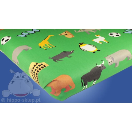 Flat sheet with animals