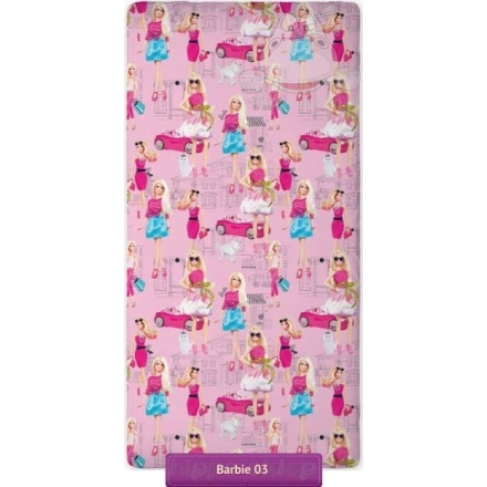 Fitted sheet with Barbie