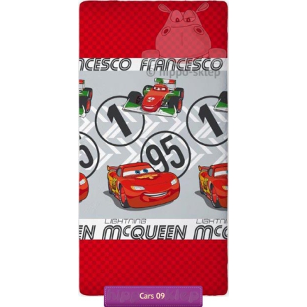 Disney Cars kids fitted sheet 90x200, gray - red