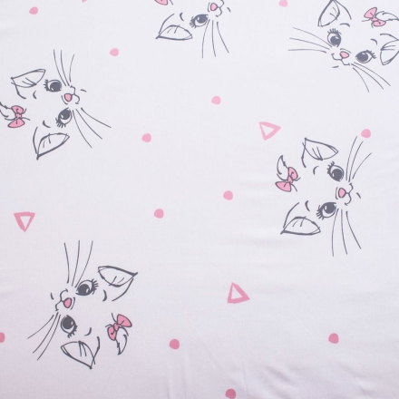 Marie cat fitted sheet printed design