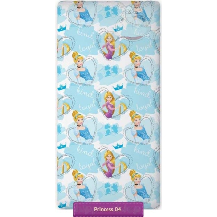 Disney Princess fitted sheets 90x200, blue
