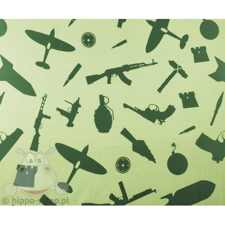 Flat sheet with army & military theme for boys