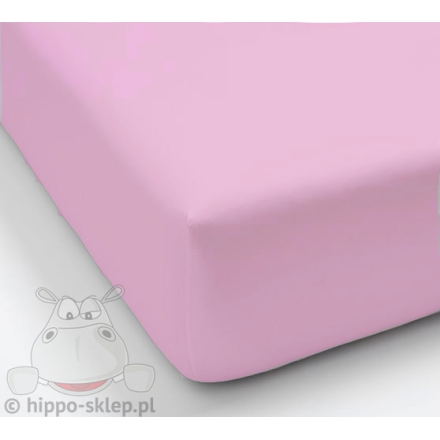 Pink jersey fitted sheet 60x120 or 80x160 cm