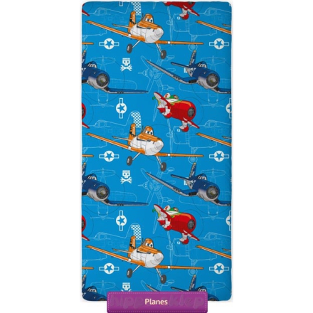 Kids fitted sheet Disney Planes 90x200, blue