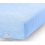 Blue terry fitted sheet 80x160, 90x120, 140x200
