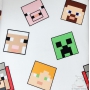 Flat sheet with Minecraft characters logo 