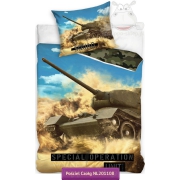 Bedding with tank on military training ground 140x200 or 150x200