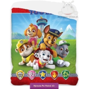 Paw Patrol bedspread 150x215, green-blue and red