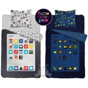Bedding with glow-in-the-dark elements - tablet 120x160 and 140x160