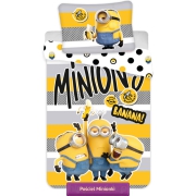 Kids bed set with The Minions 140x200, yellow-gray 