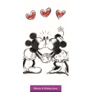 Kids beach towel Minnie & Mickey Love 002 Faro