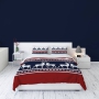 Flannel reindeer bed linen set 150x200 + 2x 50x60