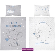 Toddlers bedding with elephant 100x135 + 40x60