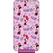 Pink fitted sheet with Minnie Mouse 90x200, Disney