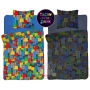 Glow in the dark bedding with bricks 140x200 or 150x200