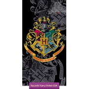 Harry Potter Hogwarts crest kids towel 70x140, czarny
