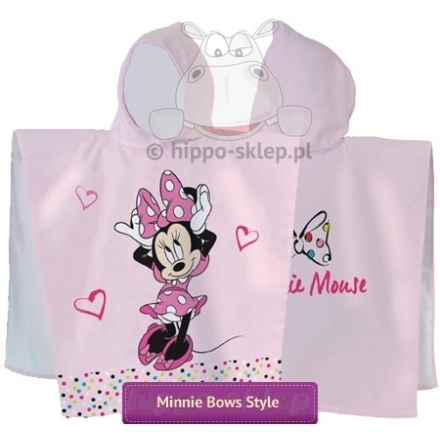 Disney Minnie Mouse hooded towel - poncho 60x120, pink