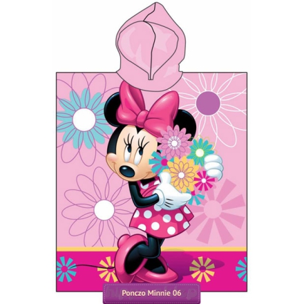 Kids poncho towel with Minnie Mouse 