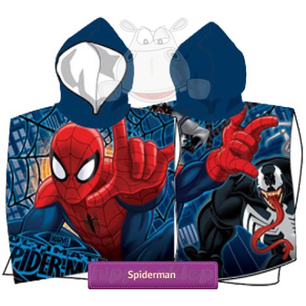 Spider-man beach hooded towel 60x120, navy blue 