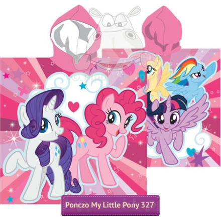 My Little Pony kids hooded towel 55x110, pink