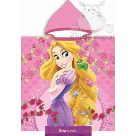 Princess Rapunzel Disney Tangled hooded beach & bath towel 50x115, pink