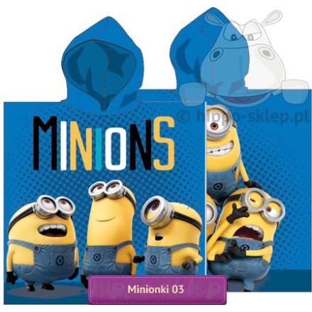 Kids poncho towel with Minions 820-303