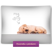 Pillow cases with biscuit labrador 50x60, 50x80 or 70x80, white-beige