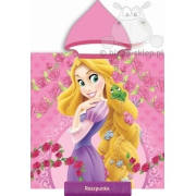 Princess Rapunzel Disney Tangled hooded beach & bath towel 50x115, pink