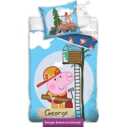 Bedding with Georg from Peppa Pig series 140x200 or 150x200, blue