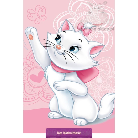 Marie Cat Disney fleece blanket 100x150, pink