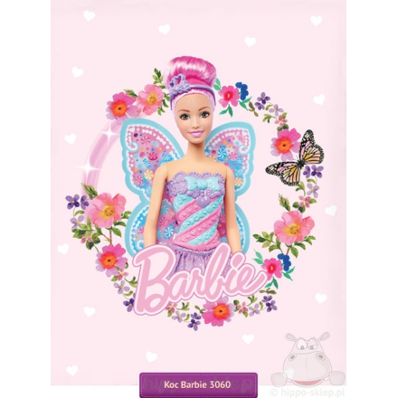 Barbie Mattel fleece blanket 110x140, pink