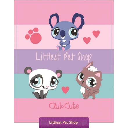 Kids fleece blanket Littlest Pet Shop 130x160, pink