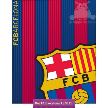Football coral fleece FC Barcelona 130x160 cm FCB 163031 Carbotex