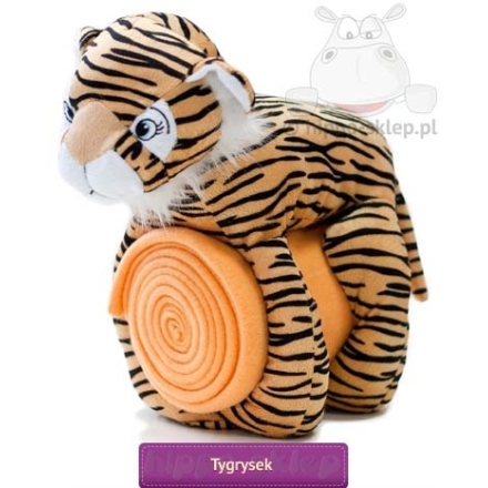 Orange kids polar fleece with Tiger cuddly toy - set
