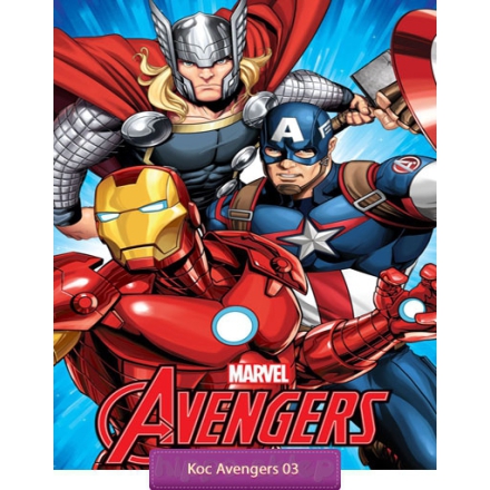 Marvel Avengers kids fleece blanket 100x150, blue red