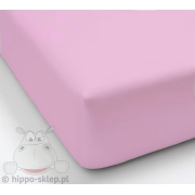 Pink jersey fitted sheet 60x120 or 80x160 cm