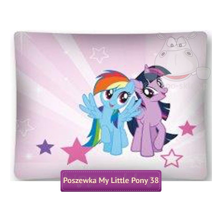 Large pillow cover with My Little Pony, pink 