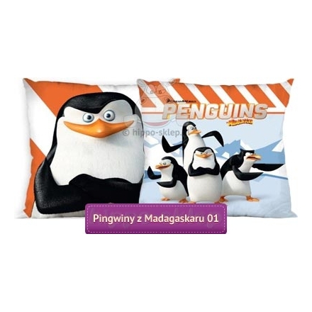 Reversible Penguins of Madagascar 01 small square pillowcase, Faro, 5907750526475