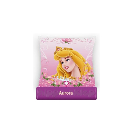 Small square pillowcase Princess Aurora 40x40, pink